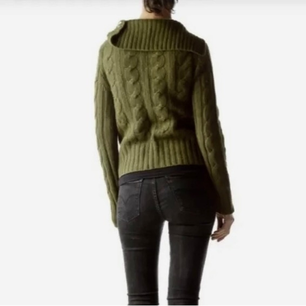Vintage J. CREW Cable Knit Shawl Collar Cardigan Sweater‎ Wool Cashmere X-Small - Picture 9 of 14